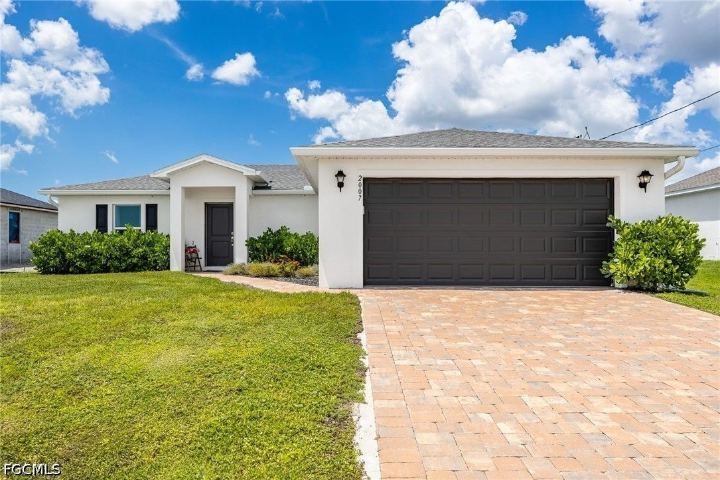 Front of the home at 2007 NW 17th Terrace in Cape Coral
